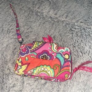 Vera Bradley Coin Purse Wristlet Pink flowers